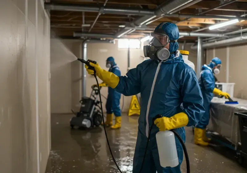 Basement Sanitization and Antimicrobial Treatment process in Aldine, TX