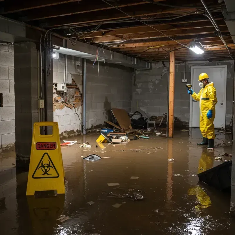 Flooded Basement Electrical Hazard in Aldine, TX Property